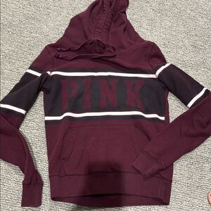 PINK Victoria's Secret Women's Burgundy Sweatshirt